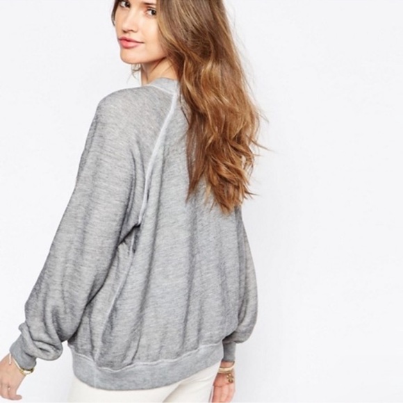 Wildfox Gray Miaou Pullover Cat Sweater Meow Medium - Picture 3 of 8